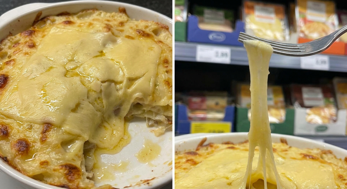 Nejhorší sýr na pizzu ze supermarketu. Vypadá jako mozzarella, ale po upečení chutná jako plastová guma