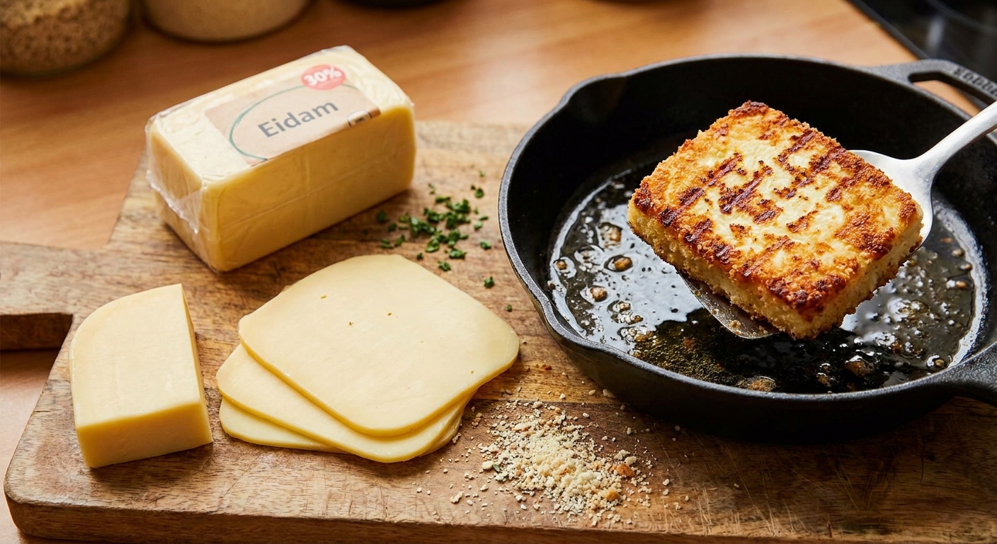 Nejhorší sýr na smažení z obchodu. Na pánvi se rozteče na olej a uvnitř nezůstane nic než pachuť