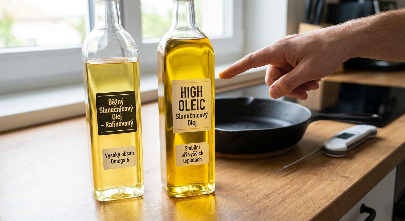 Nejhorší slunečnicový olej. Vypadá zlatavě, ale při smažení uvolňuje látky, které byste v jídle nechtěli