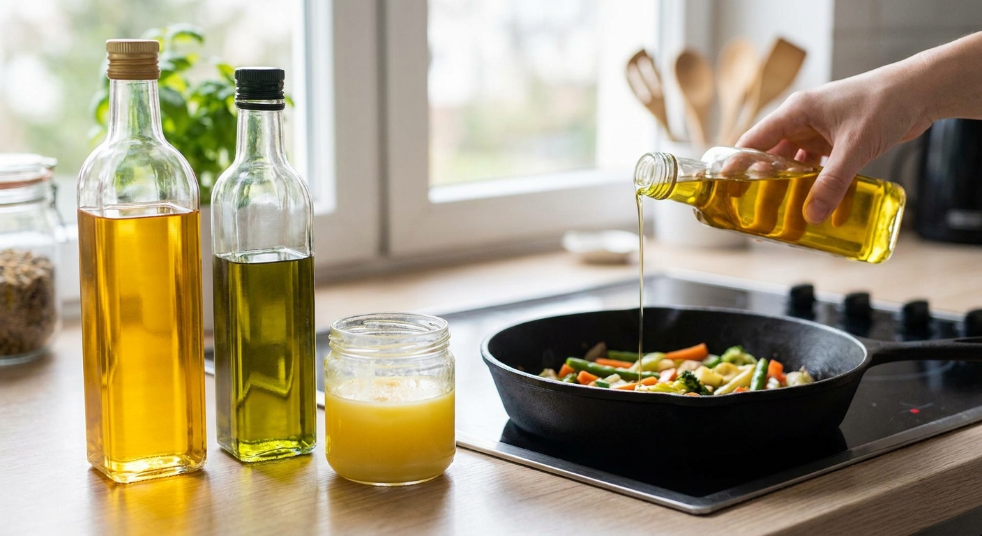 Nejhorší slunečnicový olej. Vypadá zlatavě, ale při smažení uvolňuje látky, které byste v jídle nechtěli