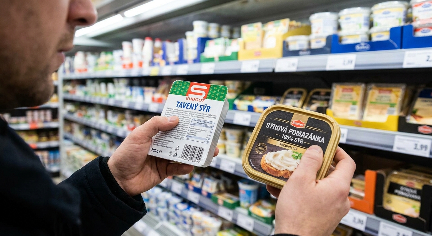 Nejhorší tavený sýr v akci. Na první pohled vypadá skvěle, ale obsahuje víc tuku než sýra