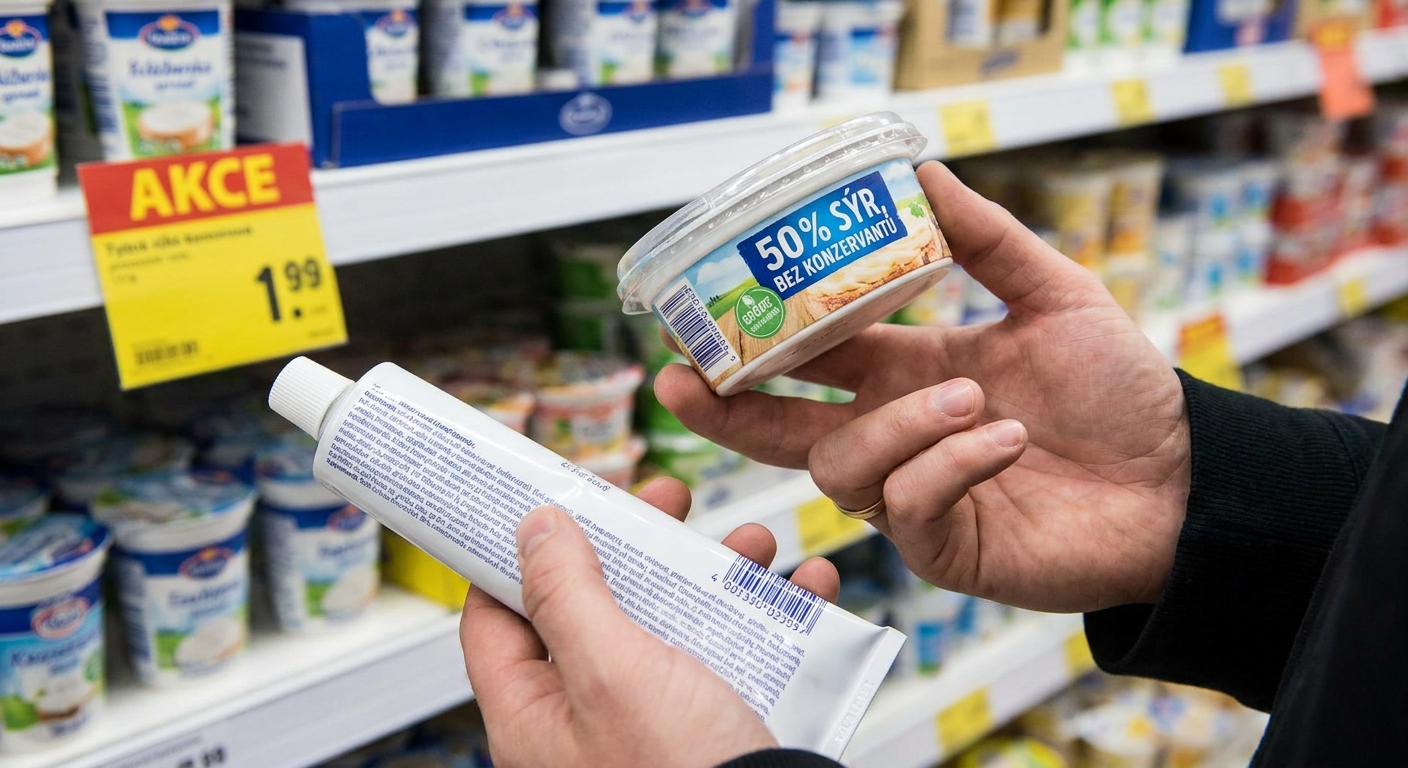 Nejhorší tavený sýr v akci. Na první pohled vypadá skvěle, ale obsahuje víc fosfátů než sýra