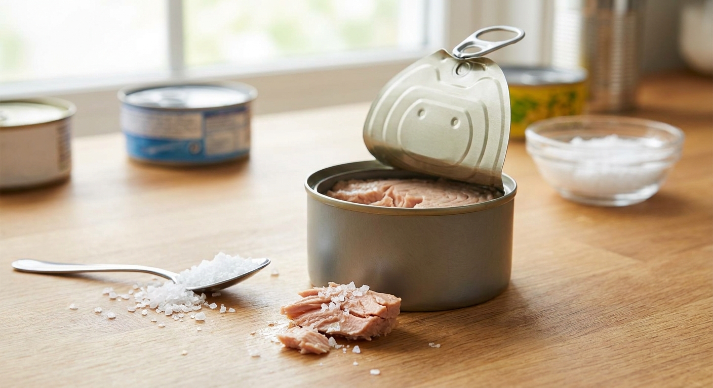 Nejhorší tuňák v konzervě. Vypadá jako celistvé maso, ale uvnitř je jen drť a hodně slané vody