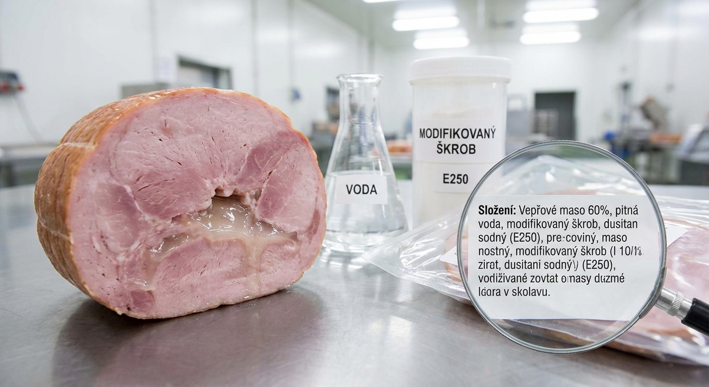 Detailed close-up of raw prosciutto showcasing texture and marbling.