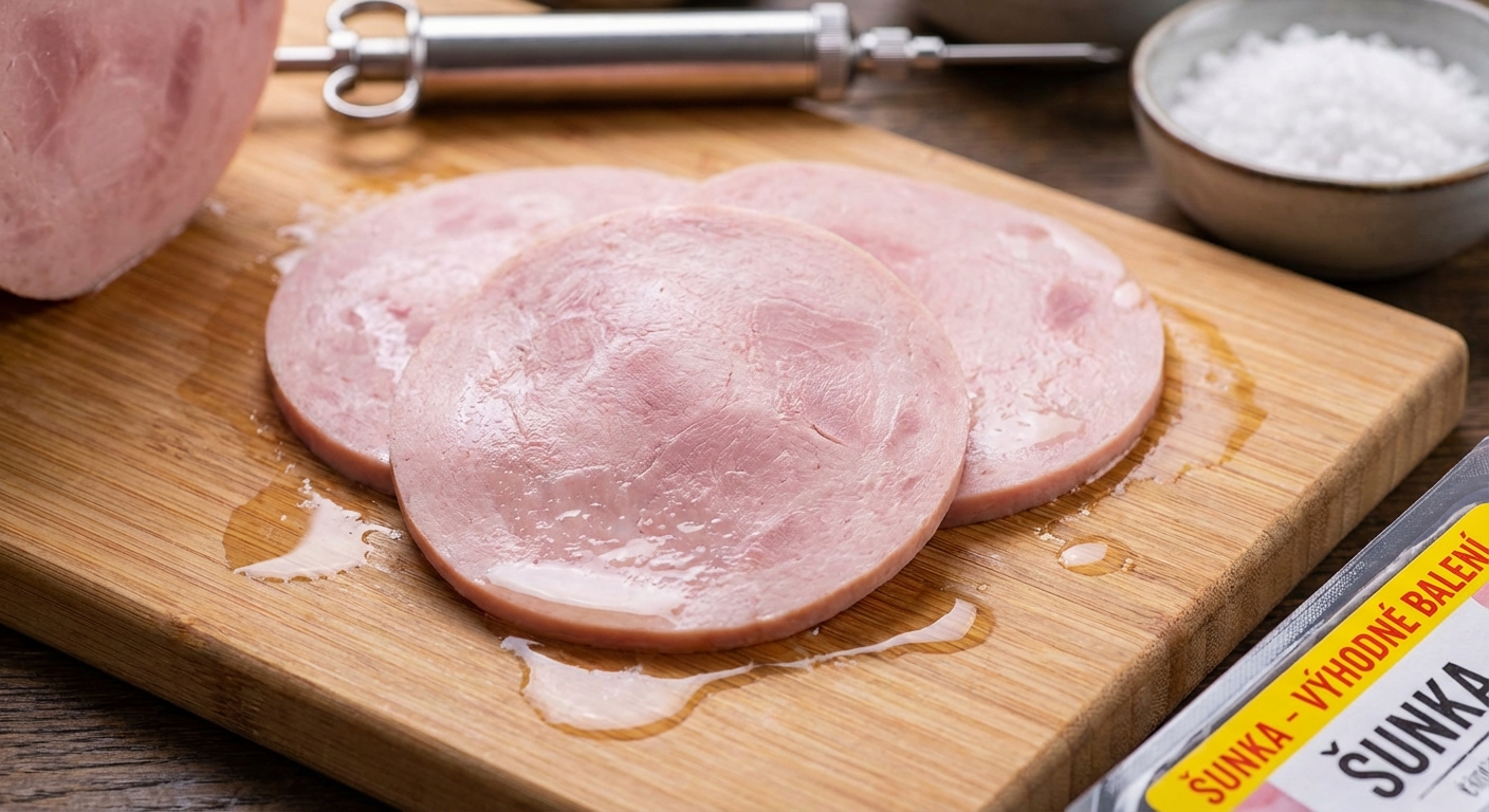 Nejhorší šunka ze supermarketu. Na obalu slibuje 95 % masa, ale realita v laboratoři ukázala něco jiného