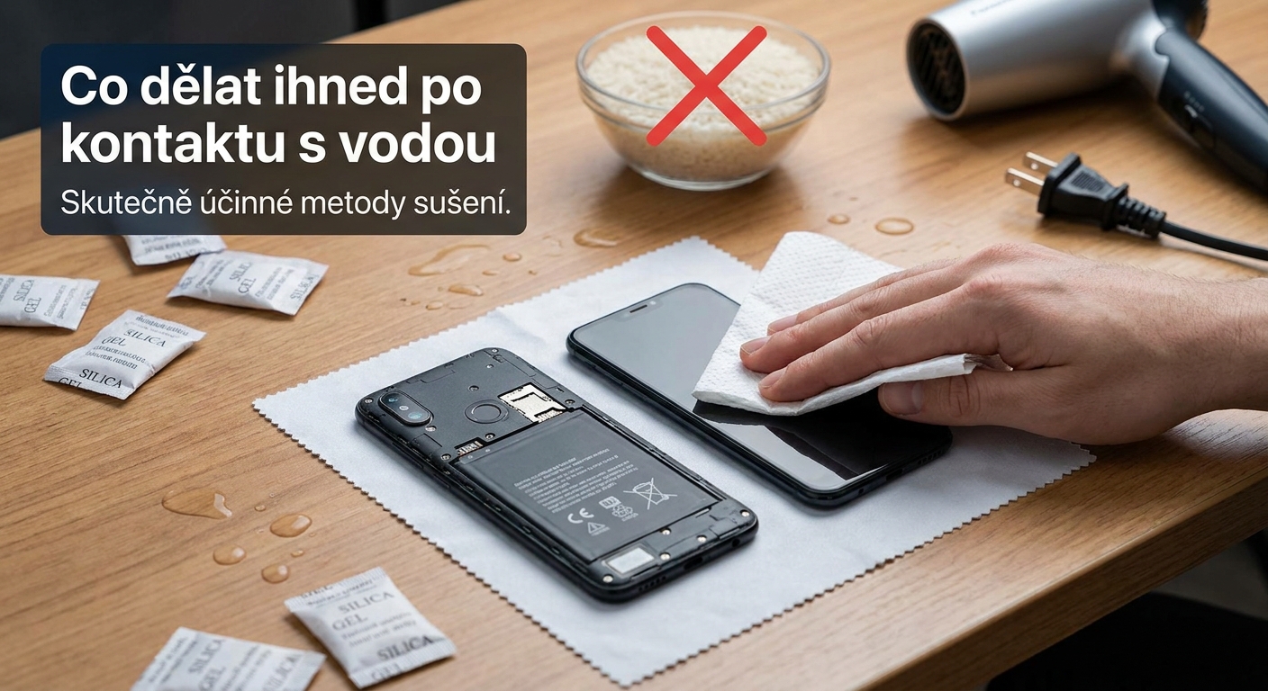 Nejhorší věc, kterou můžete udělat s mokrým mobilem. Většina lidí volí rýži, ale tím ho definitivně zničí