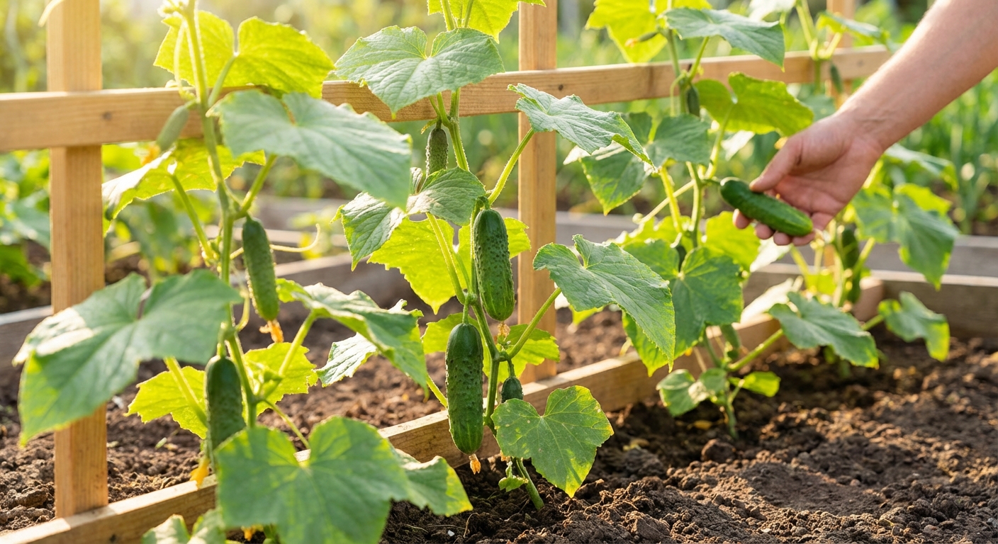 Pěstování okurek: Jednoduchý systém zaručí skvělou úrodu i krásně zelenou barvu