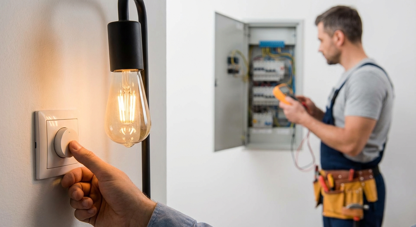 Close-up of an organized circuit breaker panel featuring color-coded electrical wiring.