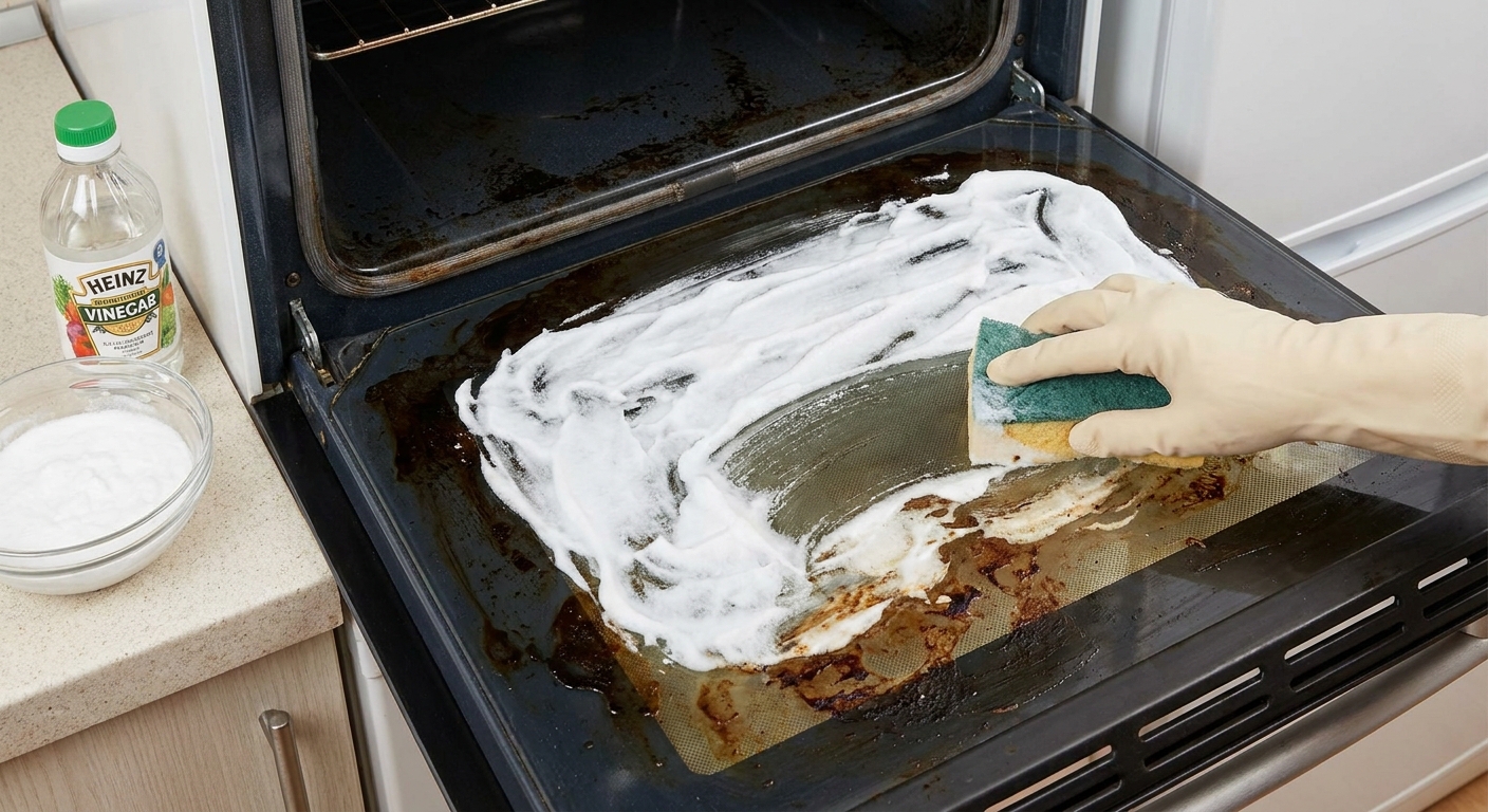Soused mi poradil, jak vyčistit troubu bez drhnutí. Stačilo tam přes noc nechat tuhle věc z kuchyně