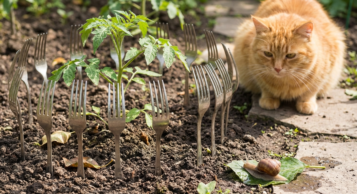 Sousedka zapíchla do záhonu s rajčaty staré vidličky. Nejdřív jsem se smála, teď to dělám taky
