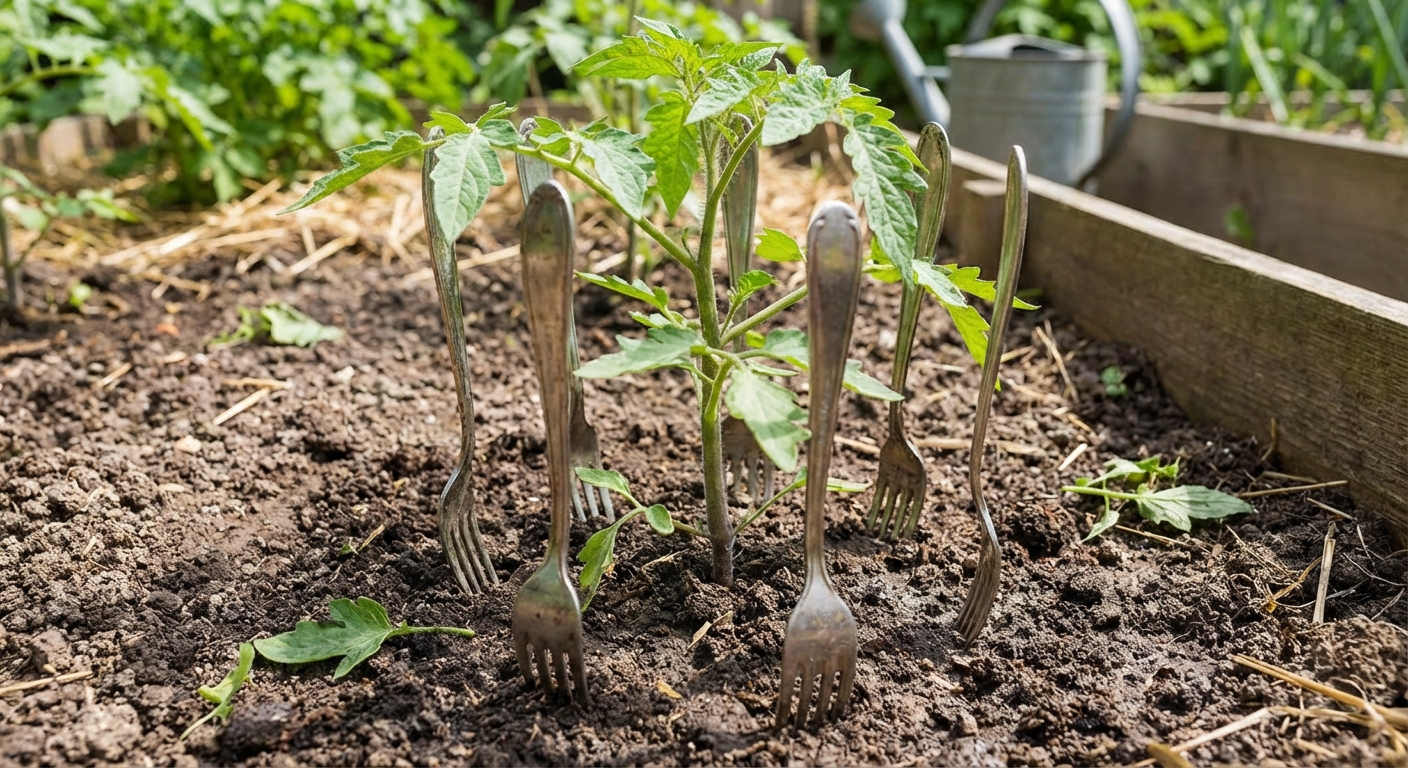 Sousedka zapíchla do záhonu s rajčaty staré vidličky. Nejdřív jsem se smála, teď to dělám taky