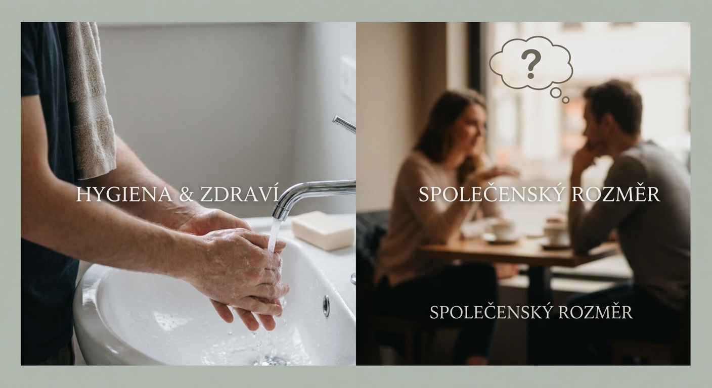 Person taking a shower, showcasing a tattoo on the arm and water flowing down.