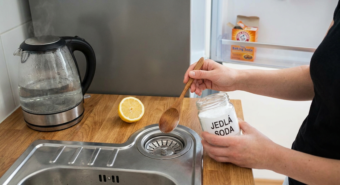Stačí nasypat trochu jedlé sody do odpadu. Vyčistí ho to lépe než agresivní chemie z drogerie