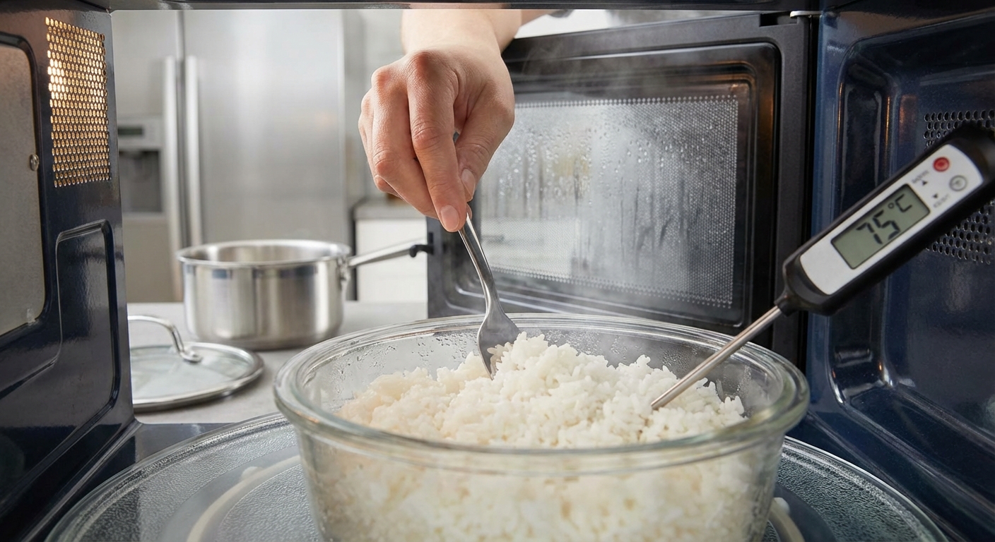 Close-up of a Japanese chef using chopsticks to delicately prepare rice in a culinary setting.