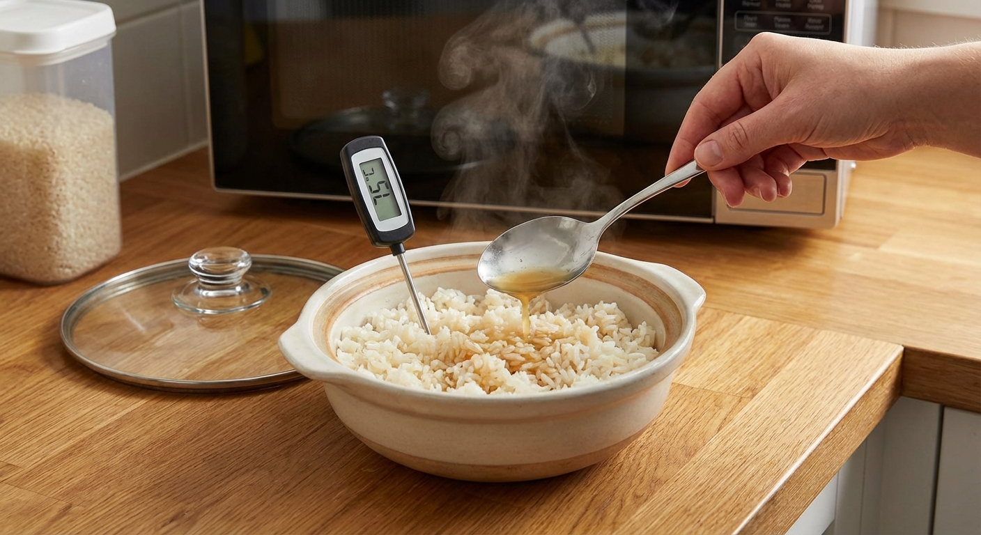 Close-up of garlic boiling in a pot on a stove, showcasing culinary preparation.