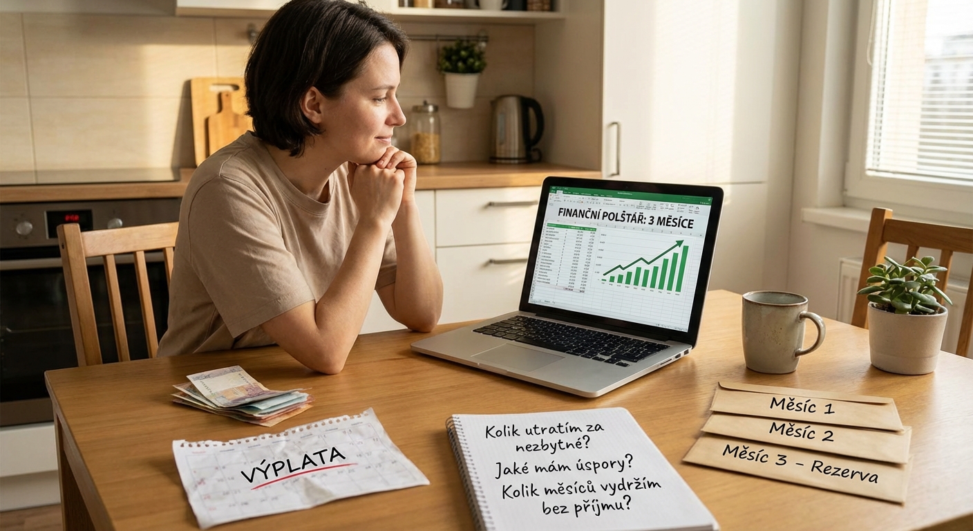 Close-up of hands rolling US dollars with a rubber band near an empty glass jar.