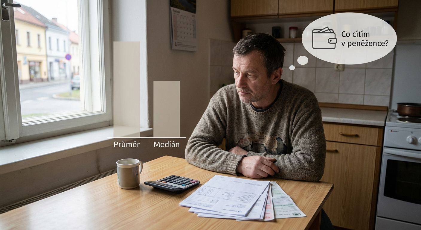 Decorative cardboard appliques representing hand with dollar banknotes and numbers above chart on blue background