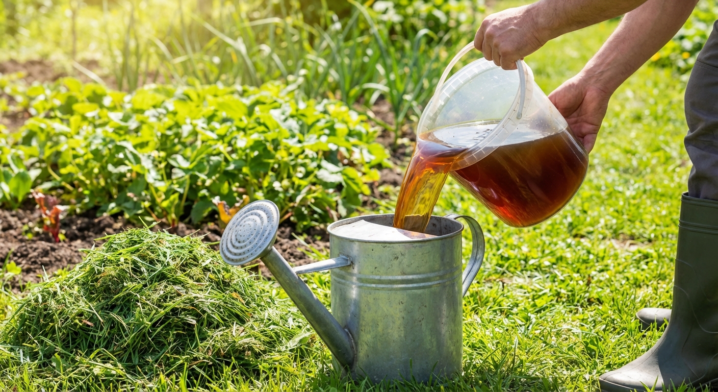 Tohle udělejte s trávou po sečení. Většina lidí ji vyhazuje, přitom je to doslova tekuté zlato pro vaše květiny