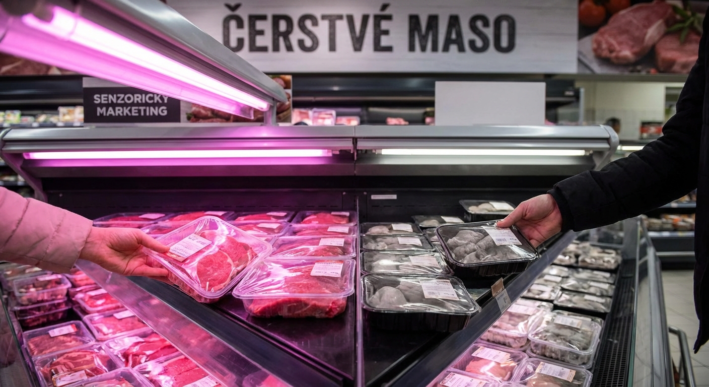 Triky řetězců: Proč je v obchodech uzenina nasvícená růžově? Pravda vás příště u pultu zarazí
