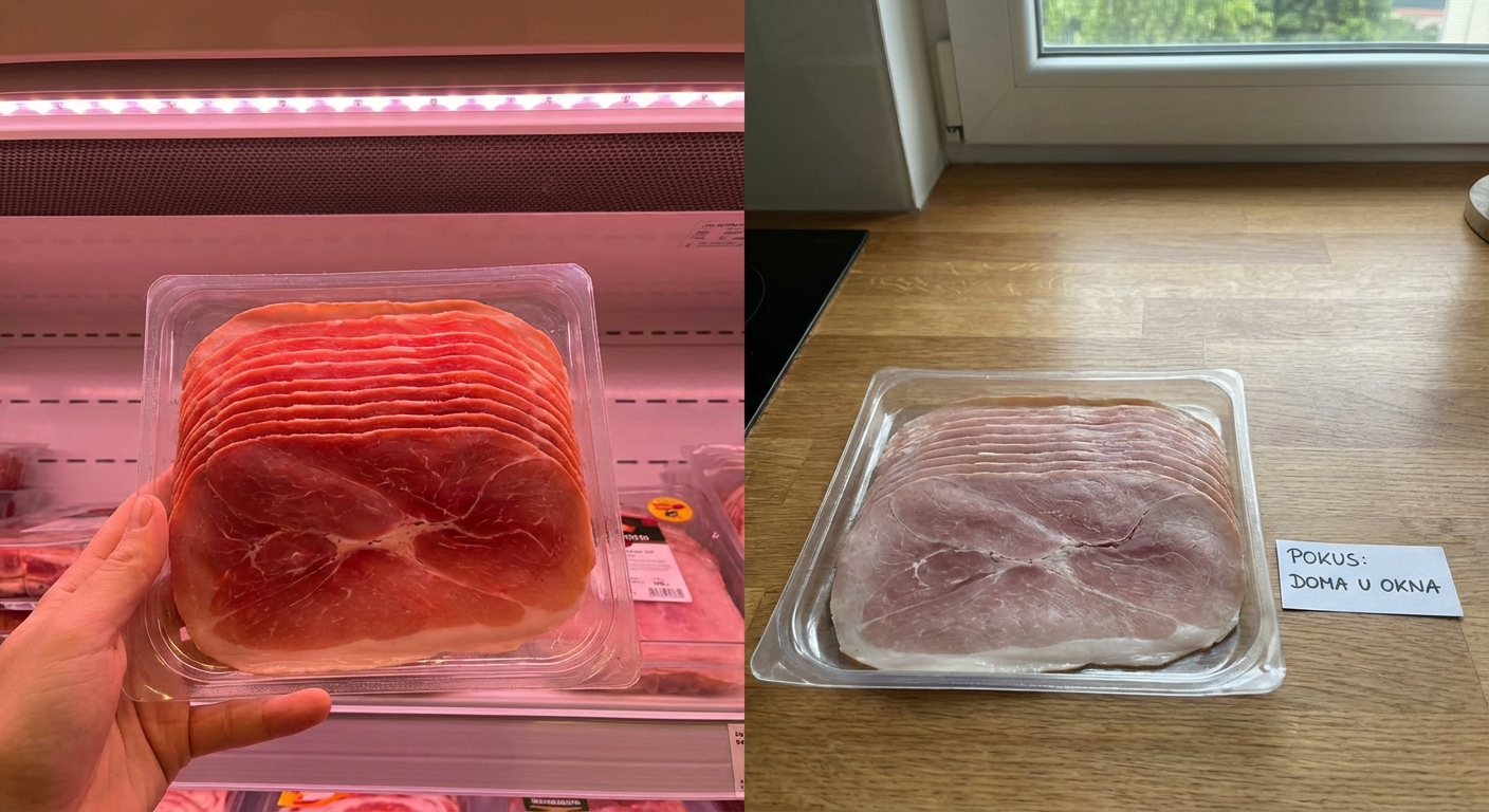 Triky řetězců: Proč je v obchodech uzenina nasvícená růžově? Pravda vás příště u pultu zarazí