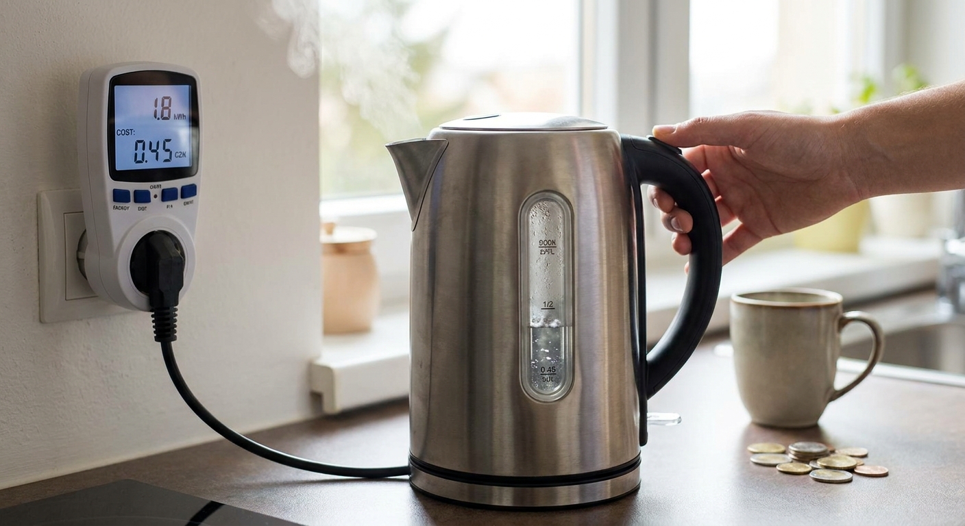 Většina Čechů používá rychlovarnou konvici špatně. Tento zlozvyk zvyšuje spotřebu elektřiny o třetinu