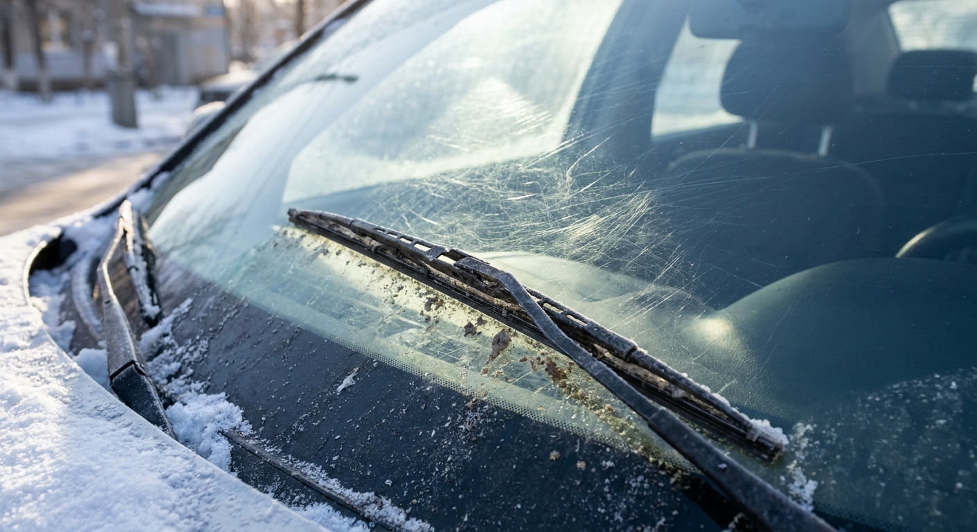 Většina řidičů v zimě dělá tuto chybu se stěrači. Stačí vteřina nepozornosti a zničíte si celé čelní sklo