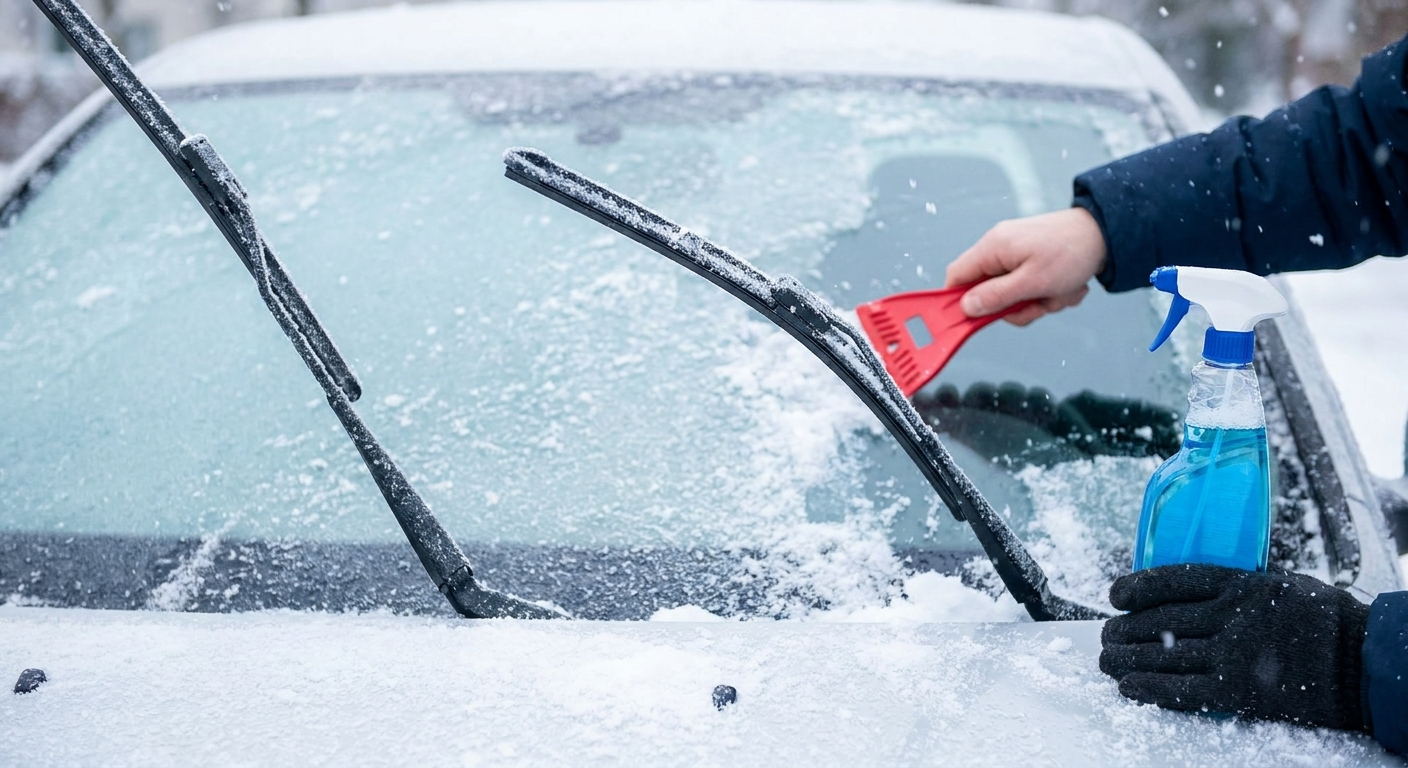 Většina řidičů v zimě dělá tuto chybu se stěrači. Stačí vteřina nepozornosti a zničíte si celé čelní sklo