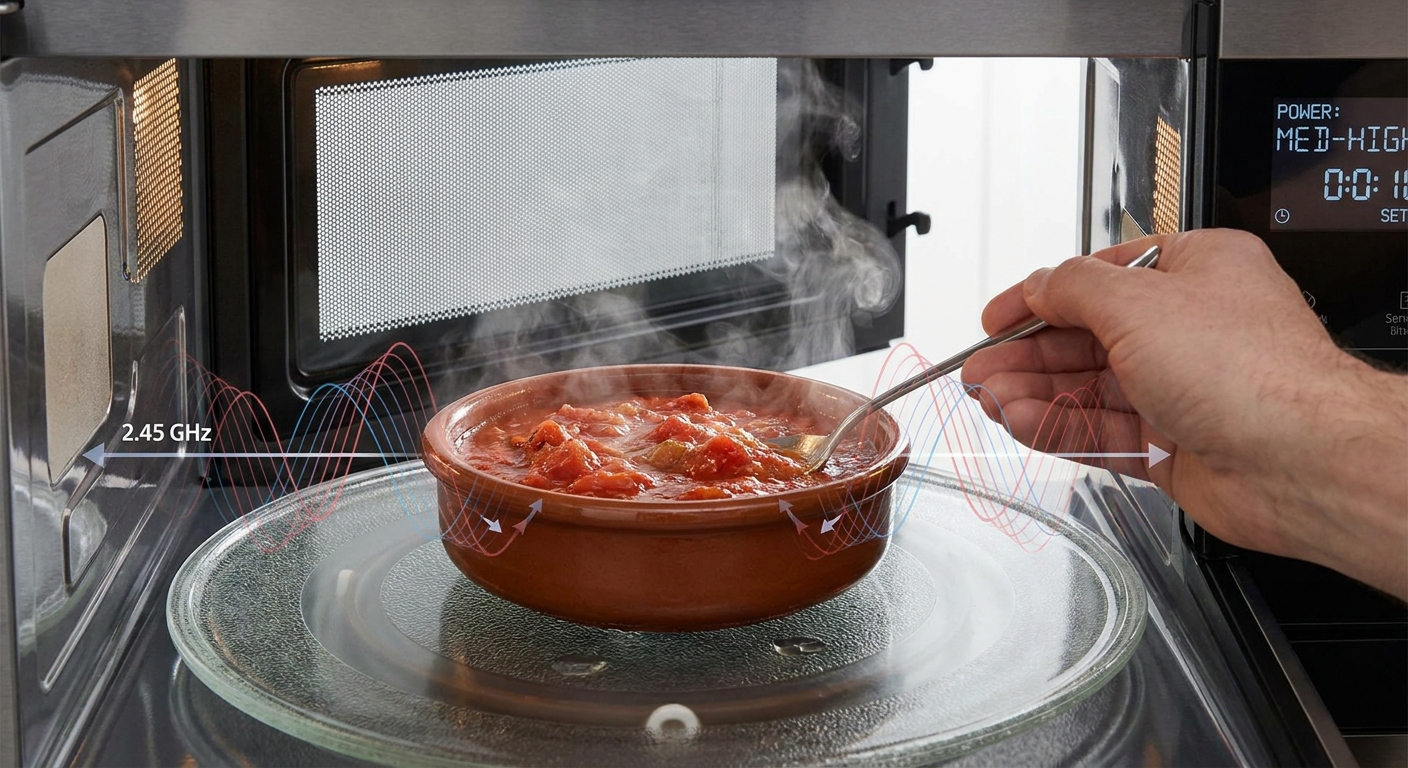 Většina lidí dává jídlo do mikrovlnky špatně. Kvůli této chybě je talíř horký, ale pokrm studený