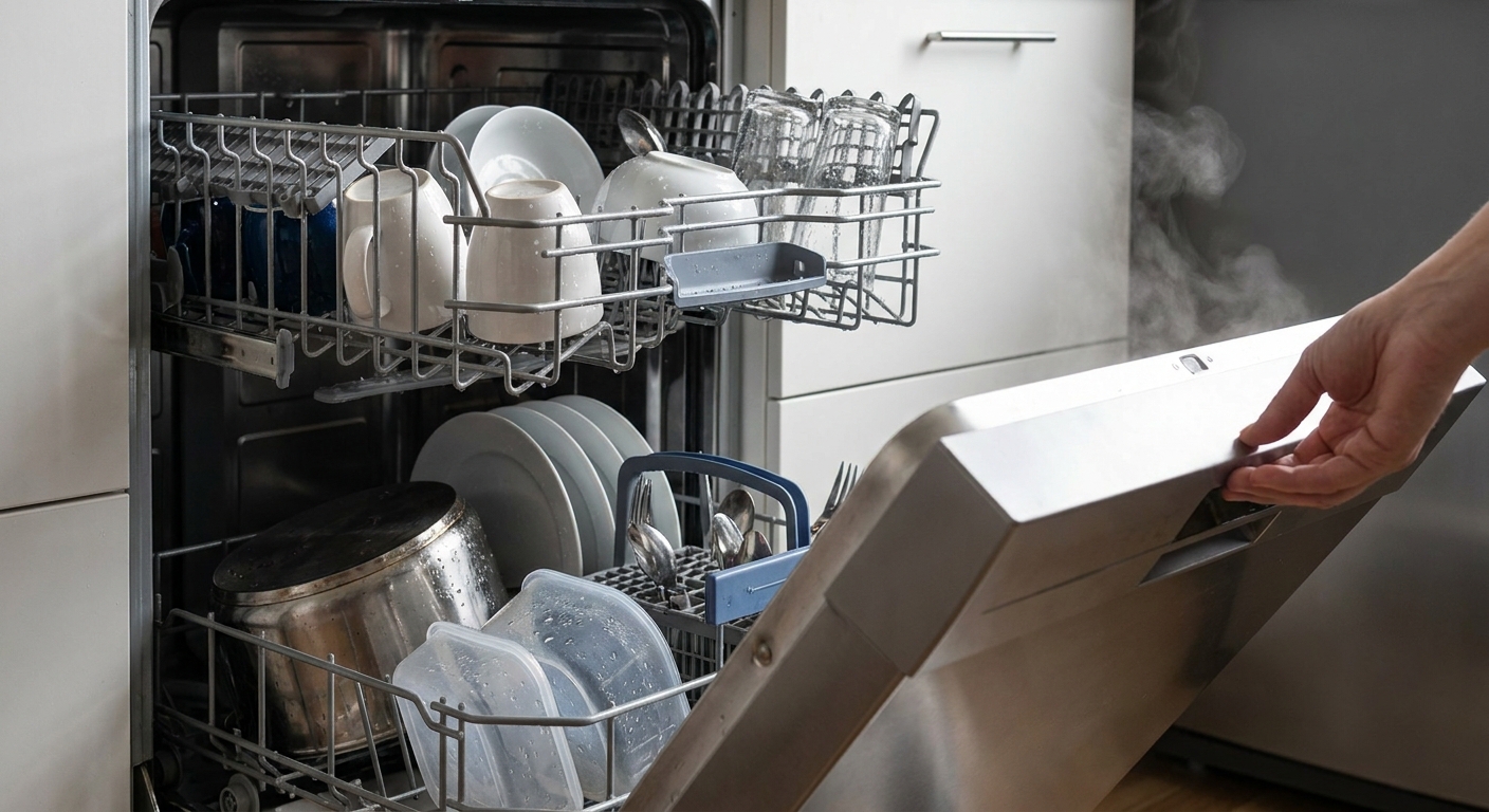 Většina lidí používá myčku na nádobí neefektivně. Kvůli této drobnosti zůstává nádobí mokré a špinavé