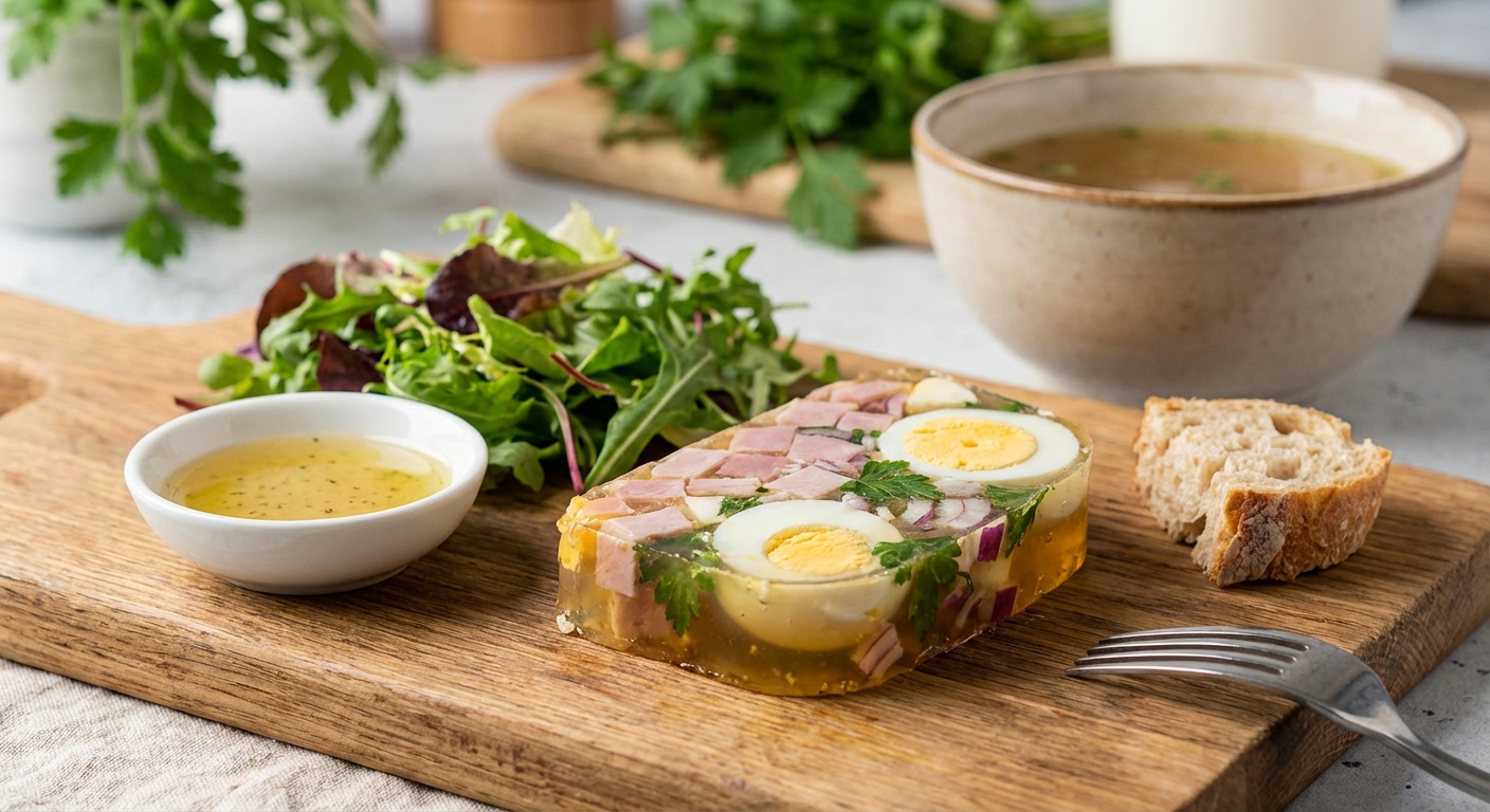 Delicious open-faced sandwiches with eggs and ham, garnished with colorful vegetables and herbs.