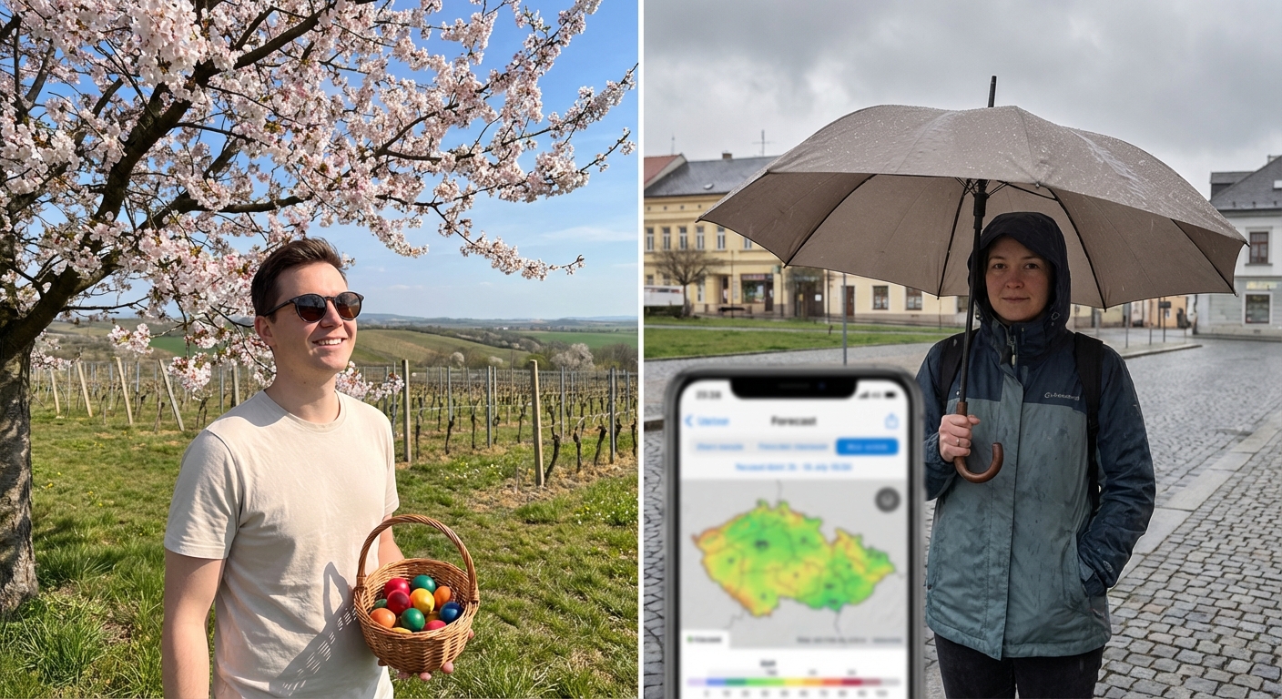 Commuters walk under umbrellas in rainy İstanbul near a railway and tram line.