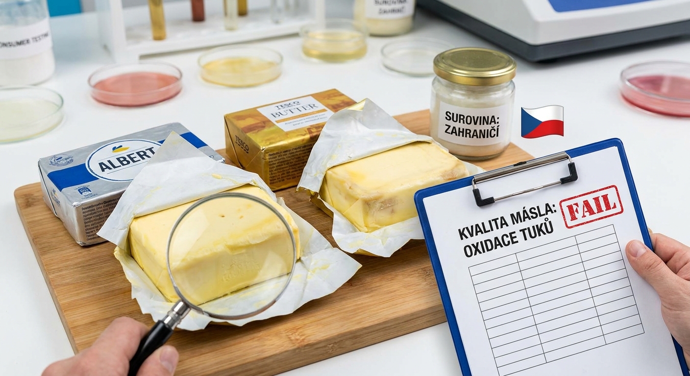 Vyhlašujeme nejhorší máslo z českých obchodů. Podle testů obsahuje látky, které v kvalitním výrobku nemají co dělat