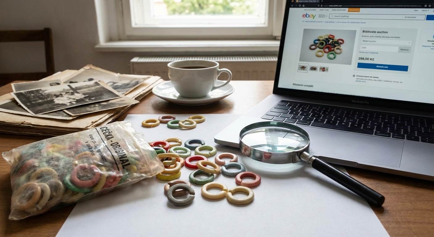 A flat lay of colorful plastic keys on a smooth yellow surface, creating a playful still life composition.