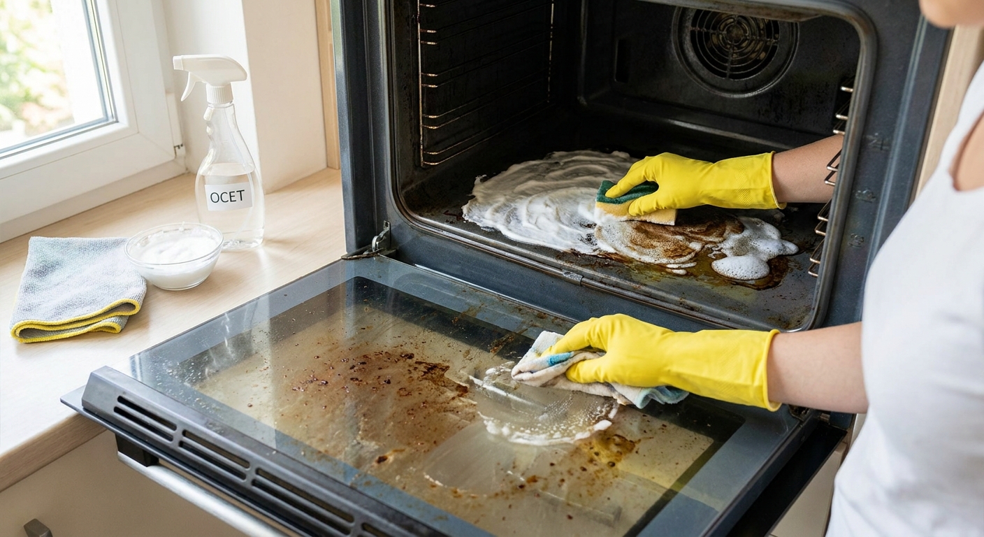 Zapomeňte na drahé čisticí prostředky. Tato věc z komory vyčistí připálenou troubu za pár minut