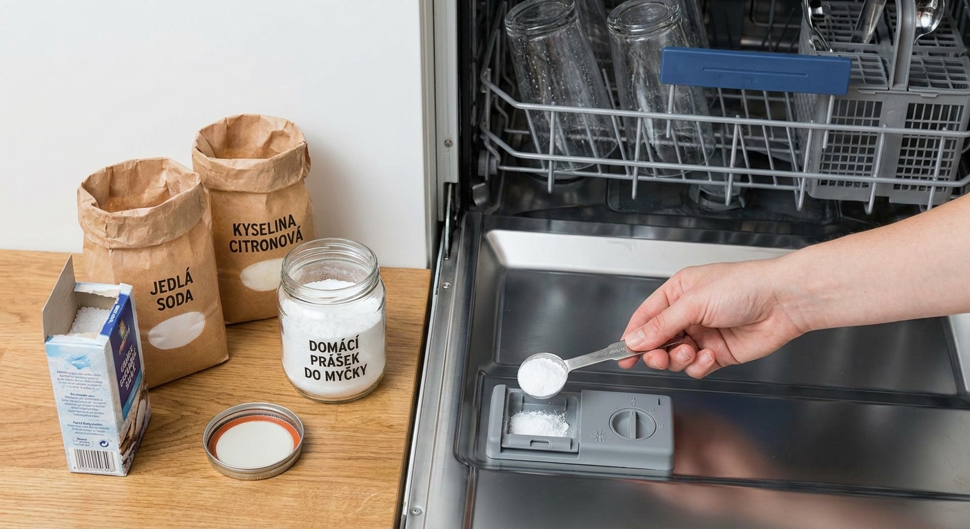 Zapomeňte na drahé tablety do myčky. Tato kombinace dvou surovin ze špajzu umyje nádobí stejně kvalitně