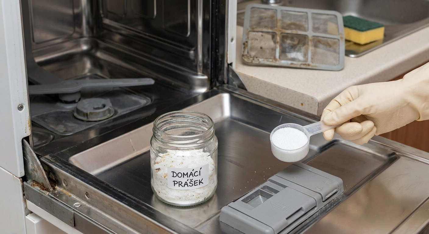 Zapomeňte na drahé tablety do myčky. Tato kombinace dvou surovin ze špajzu umyje nádobí stejně kvalitně