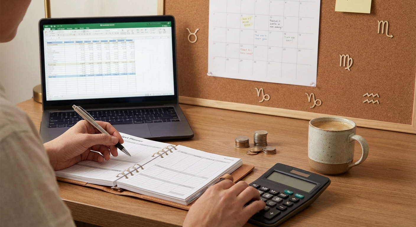 Smiling woman using smartphone and credit card for online shopping in a cozy indoor kitchen.