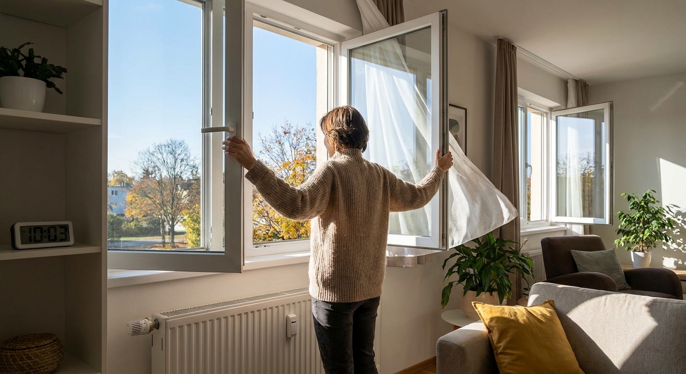 Jedna chyba při větrání v zimě vás stojí 3 000 Kč měsíčně. Dělá ji 90 % Čechů